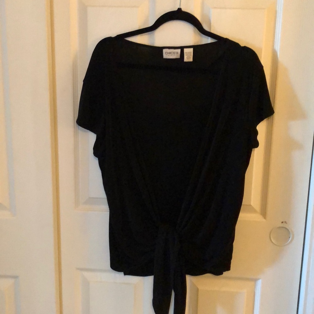Chicos Travelers tie-front top